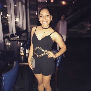 Black Cut out romper